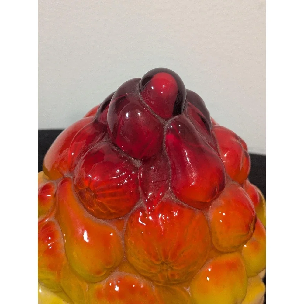 Vintage Murano Glass Fruit Basket Lamp Shade MCM Globe Ceiling Fixture Beautiful